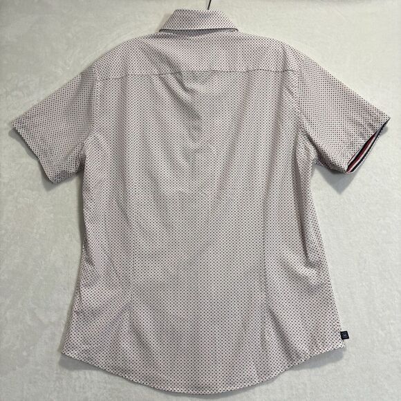 Mizzen+Main Shirt Men's Medium Trim Short Sleeve Leeward Performance Stretch - Picture 3 of 16